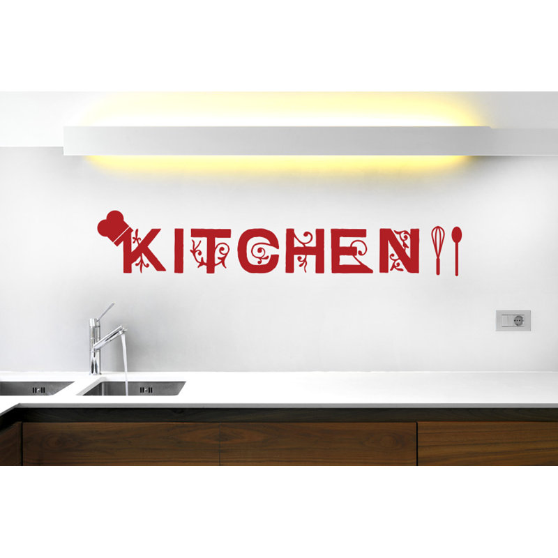 Food & Beverage Wall Decal, Dark Red, Large