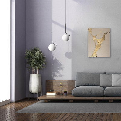 Toile épique Graffiti «Faultline Gold» par Design Fabrikken, 26 po x 34 po