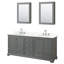 Ensemble de meuble-lavabo double autoportant 80 po avec plateau en quartz Deborah-98208028-98208031-98208027