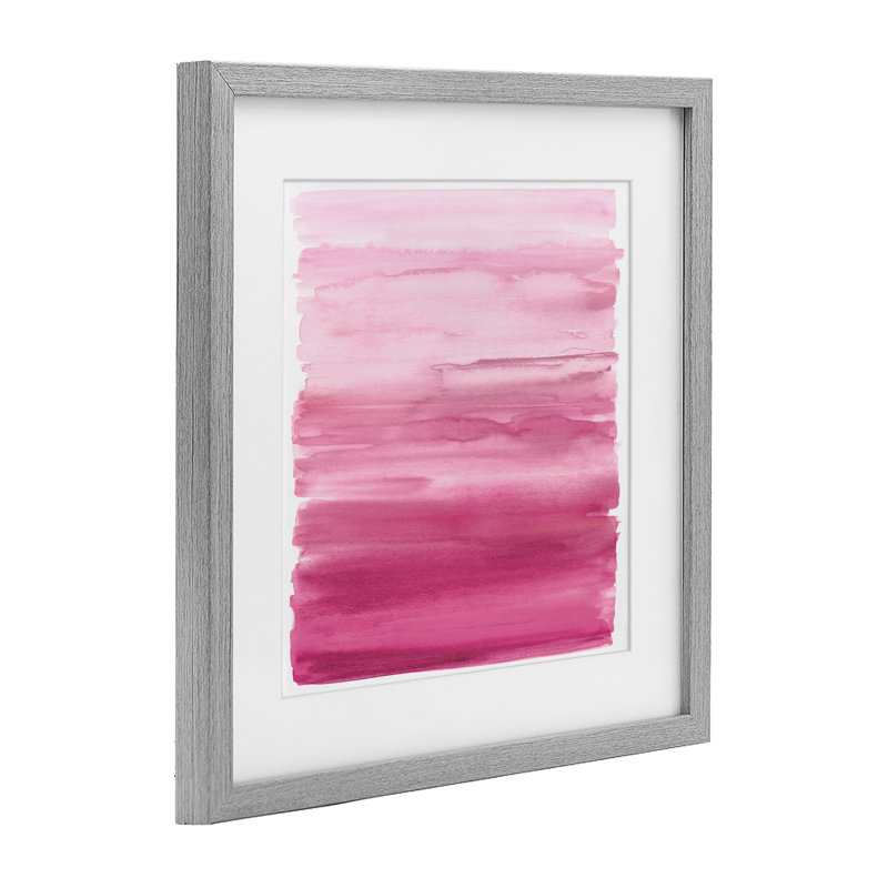 «Gradient Pink Blush», reproduction d'art sous verre encadrée par Allie Corbin, H 16 po x l 16 po
