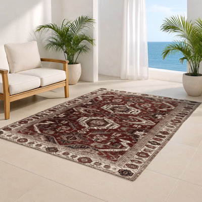 Tapis d'intérieur et d'extérieur noir Persian