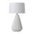 Concord Bone Porcelain Table Lamp - 30", White & Walnut, 4-Way Rotary Switch