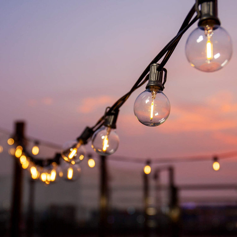 50-ft 25-Bulb Outdoor Globe LED String Light Shatterproof Linkable