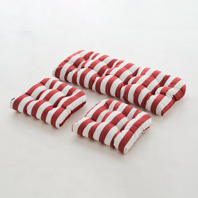 Ensemble de 3 coussins d'extérieur à causeuse