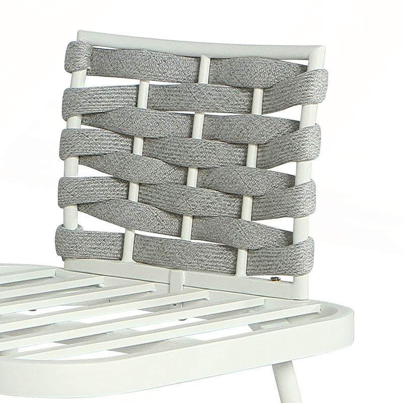 Causeuse et table Modern, Blanc cassé