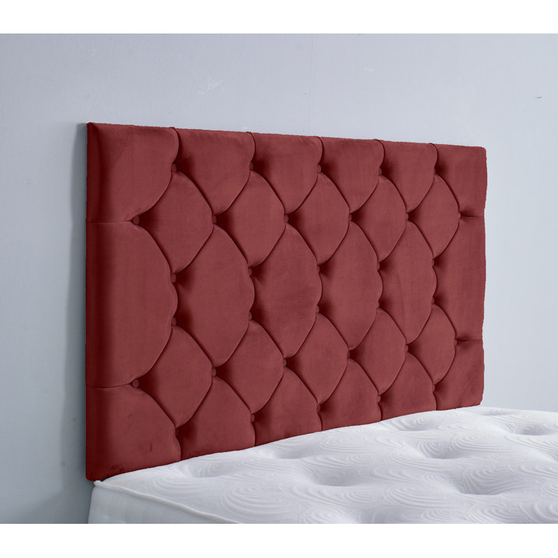 Upholstered Headboard, Burgundy, Single (3')