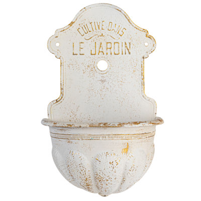 Metal Wall-Mounted Planter with Distressed Finish