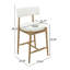 Ensemble de 2 tabourets de comptoir Mid-Century modernes (naturel et beige)-119320427