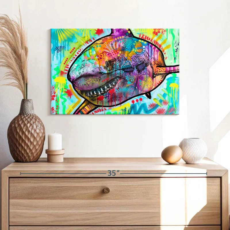 Colorful Shark, 16" H x 24" W