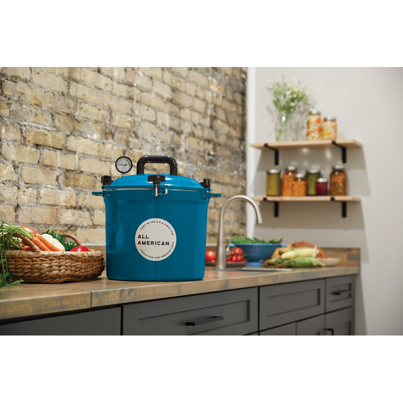 Mustard Yellow 21.5 Quart Aluminum Pressure Cooker/Canner