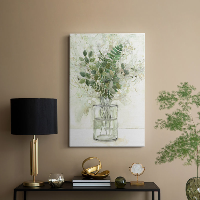 Verdure délicate I - galerie Cavas tendue sur mesure, H 18 po x l 12 po