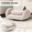 Upholstered Suede Swivel Armchair-227531204