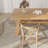 Solid wood rectangular dining table in natural wood color-594137629