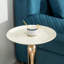 Petite table d'appoint ronde pour petits espaces, table basse, petite table basse de salon, table de bout blanche