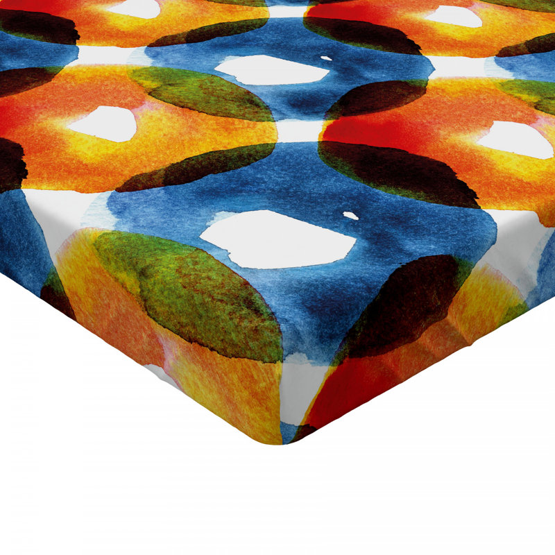 Drap-housse en aquarelle circulaire en gras, Drap-housse grand