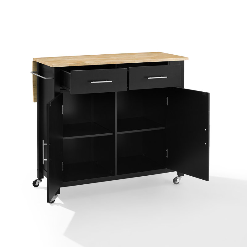 Allura Kitchen Island, Black