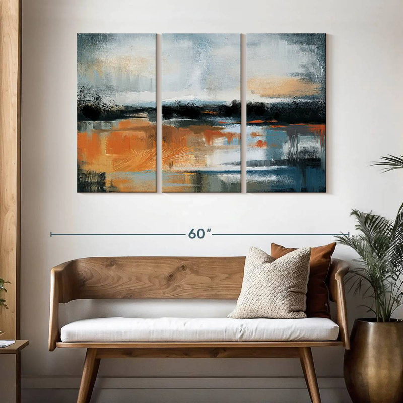Avery Sunstruck Abstract Landscape, 32" H x 50" W
