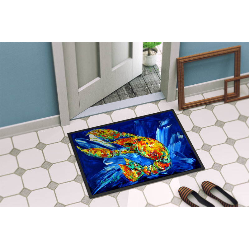 Tapis de porte d'extérieur Aspacio Not Your Plano Crawfish, Rectangle 2 pi x 3 pi