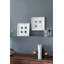 Boîte murale décorative 15,57 po x 1,2 po x 15,7 po S / 2
