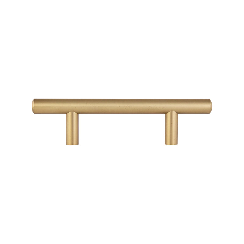 5-Inch Brushed Brass Modern Cabinet Bar Pulls, Set of 10