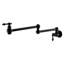 Robinet remplisseur de pot mural avec bras articulés doubles noir mat-126278830