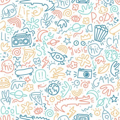 Papier peint Doodle