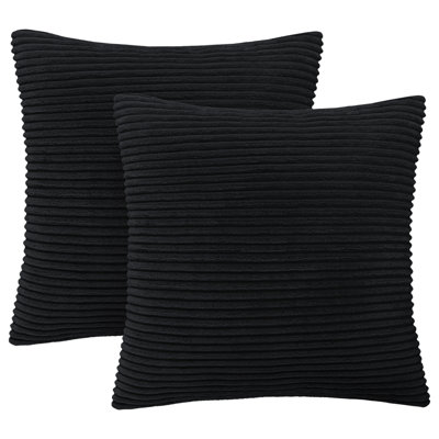 Aspire Homeware Striped Square Velvet Cushion Cover