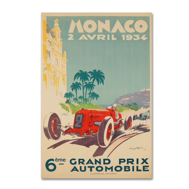 «Racecar 5» par Lantern Press - reproduction d'annonce sur toile, H 19 po x l 12 po x P 2 po