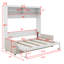 Grand lit escamotable grand lit, grand lit escamotable en bois avec canapé et coussin, lit mural avec tablettes-851260035