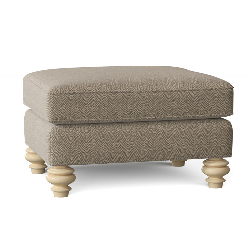 Repose-pieds Aleina, Chenille performance taupe Beantown 21, Lin