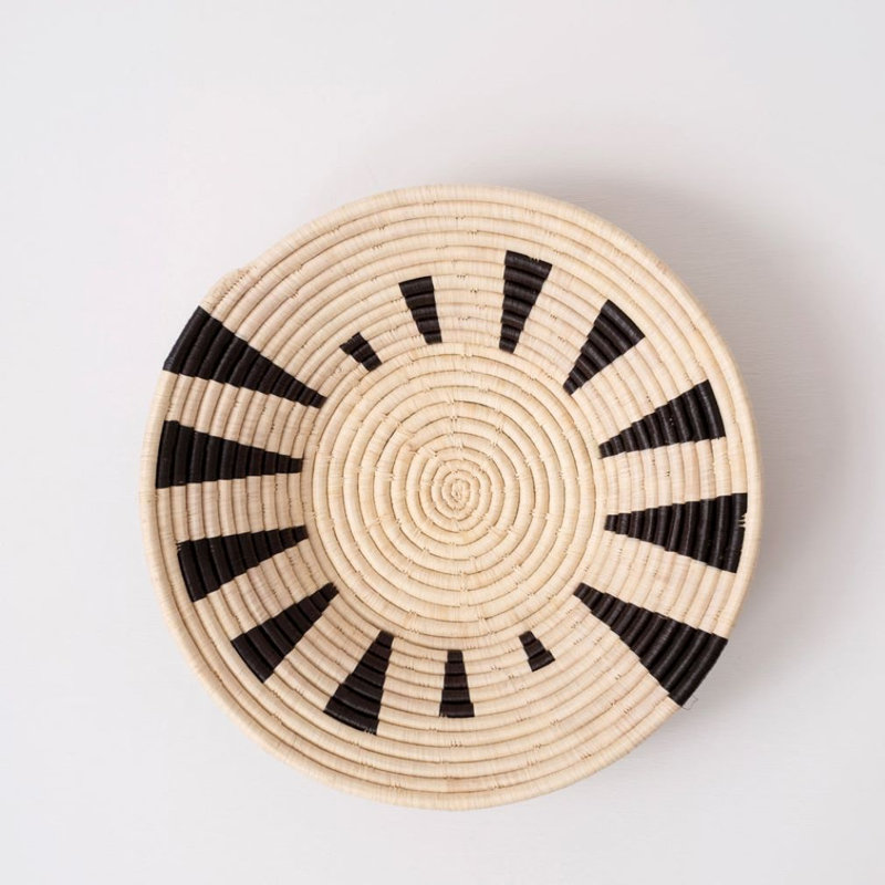 Raffia Wall Organizer with Wall Baskets