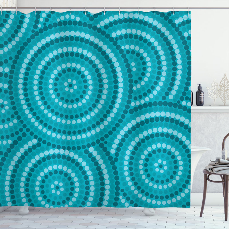 Ensemble de rideau de douche + crochets, H 69 po x l 105 po