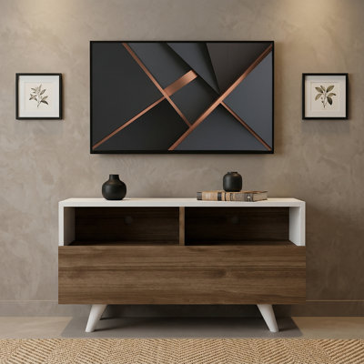 Novella 35" Media Console With Drop-Down Storage