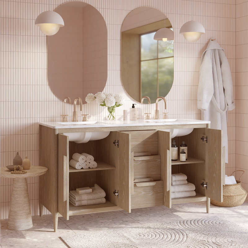 Elinor 60" Quartz Top Double Sink Vanity