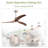 52" Indoor Solid Wood Ceiling Fan with Light and Remote Control, Noiseless Reversible Motor, 6 Speed, Living Room, Bedroom-1636002397