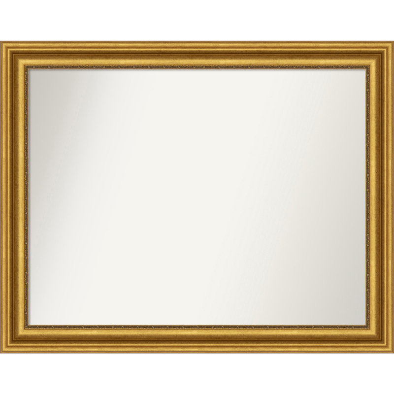 Miroir de salle de bain Jashawna, 34,75 po x 43,75 po, Doré