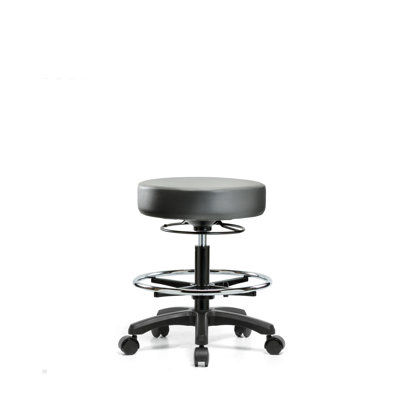 Vinyl Mini Bench Height Adjustable Lab Stool by Inbox Zero