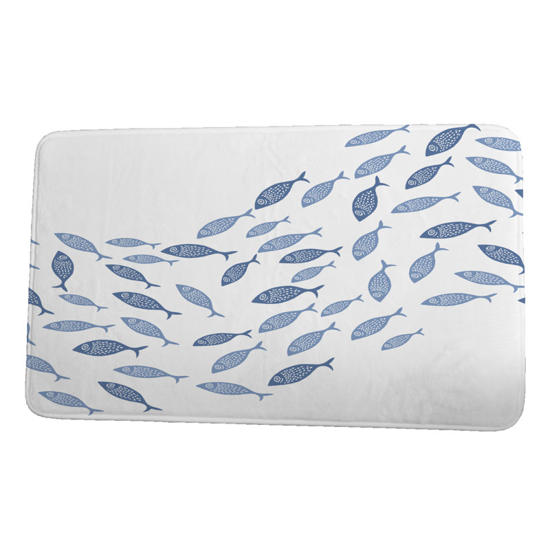 Dolan Non-Slip Bath Mat, 24" W x 17" L, Blue