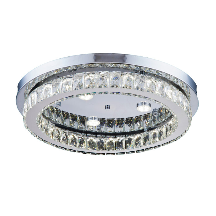 Modern 4 - Light LED Crystal Flush Mount 