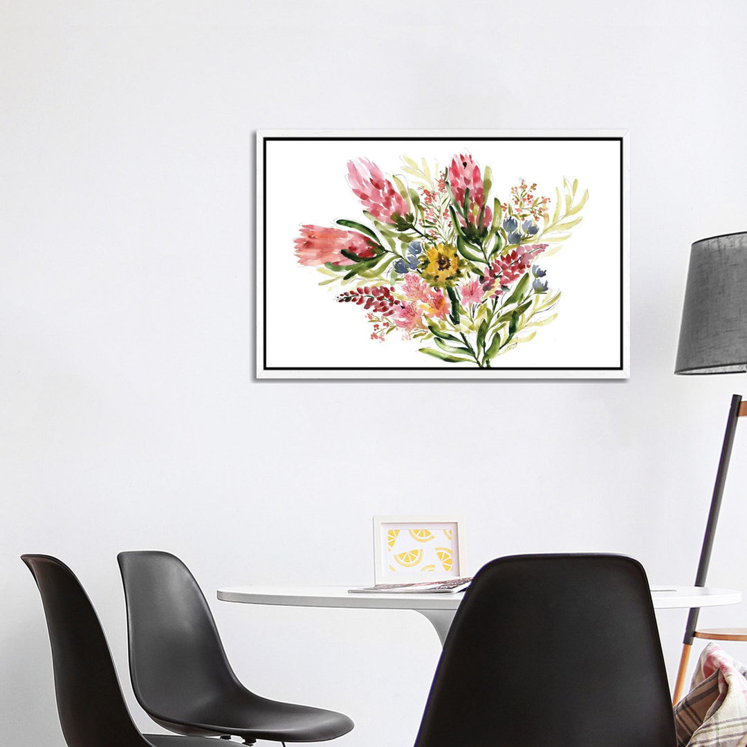 Protea Bouquet von Sara Berrenson - Galerie-verpackte Leinwand Giclée auf Leinwand