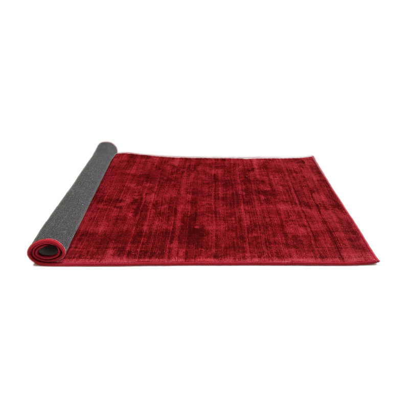 Tapis contemporain cerise, Carré 8 pi x 8 pi