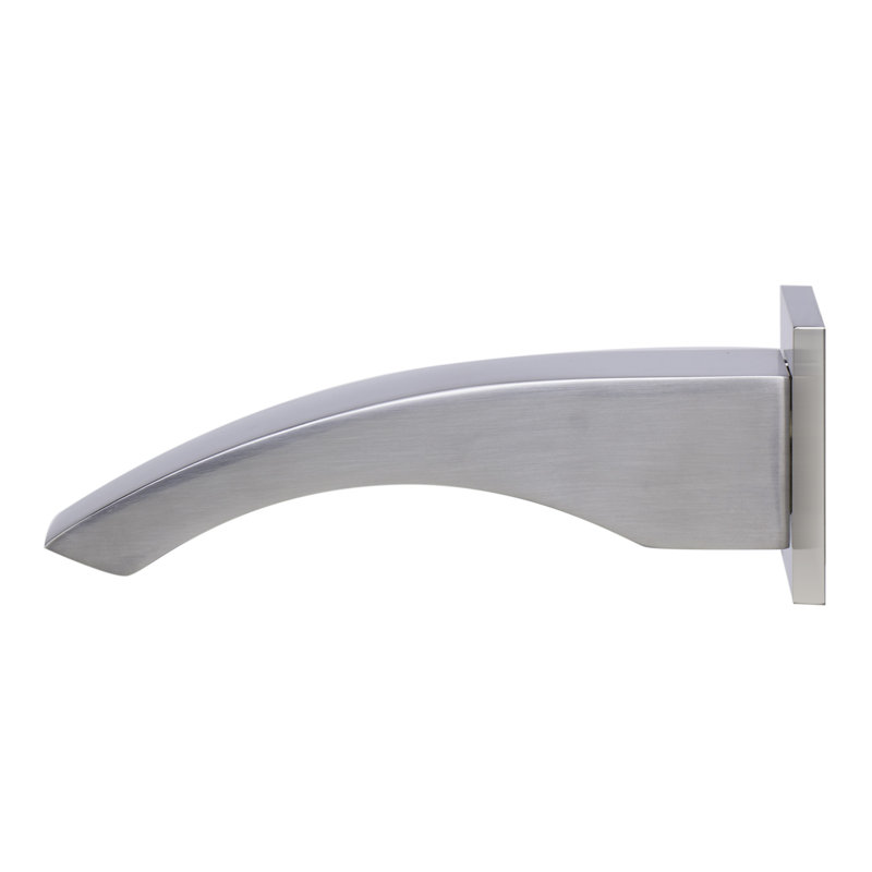 Garniture de bec de baignoire murale, Nickel brossé