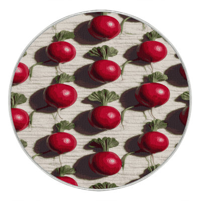 Tapis lavable avec légumes radis