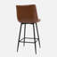 Ensemble de 4 tabourets de bar et de comptoir rembourrés en cuir PU avec pieds en métal-1248100320