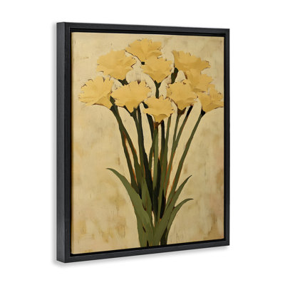 Cadre flottant de jonquilles cueilli à la main, design par Franklyn Gregory