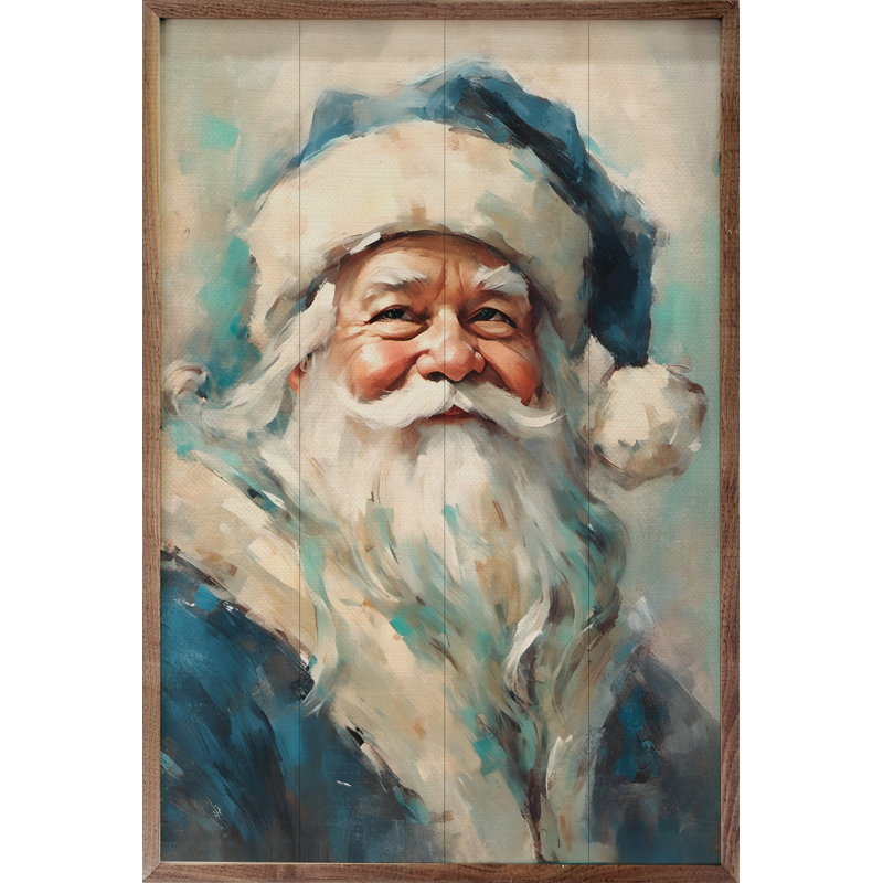 «Blue Santa Portrait», H 8 po x l 5 po