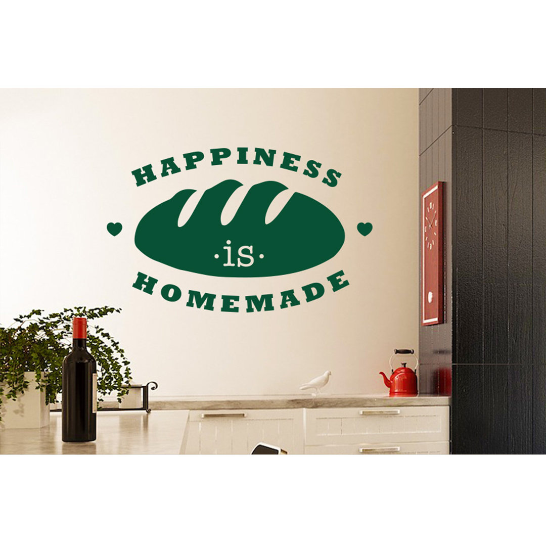 Happiness Is Homemade Loaf of Bread Wall Sticker