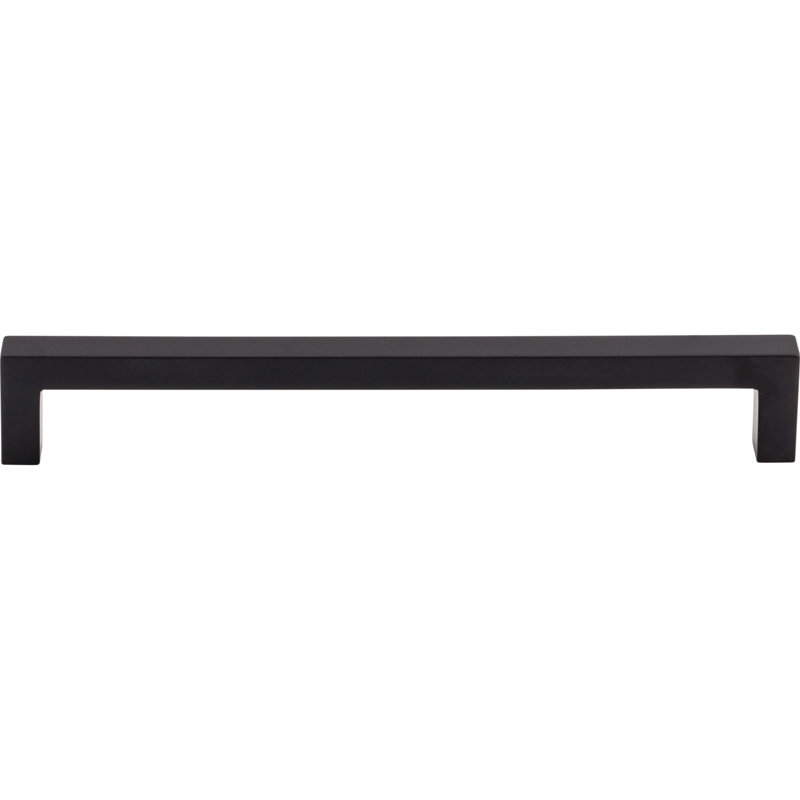 Square Bar pull, Flat Black, 7 9/16" Center to Center