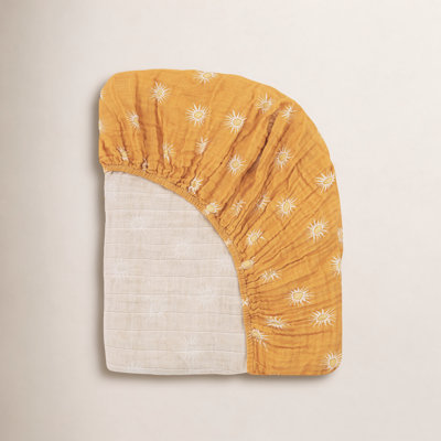 Golden Hour Muslin Crib Sheet