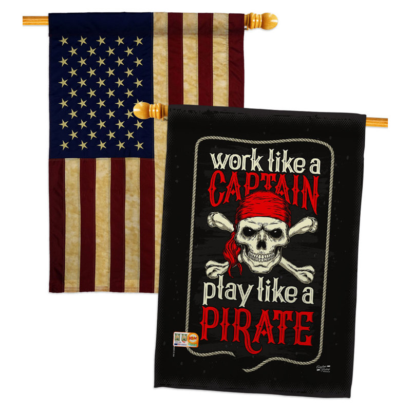 Drapeau de maison en polyester 2 côtés 40 x 28 po
